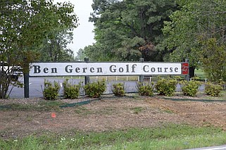 The sign for the Ben Geren Golf Course. The public course is an asset of the Sebastian County Parks and Recreation department. It recently started giving discounts to seniors and active or retired military on regular greens.